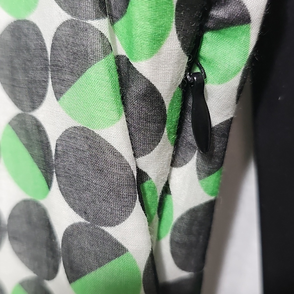 Marella Green Polka Dot Long Sleeve Lined Dress Size 2 - Picture 6 of 12